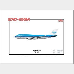 Boeing B747-400M - KLM Asia (Art Print) Posters and Art